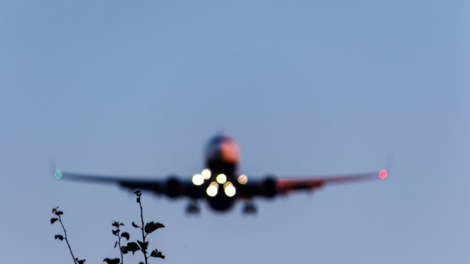 Landung eines Flugzeuges