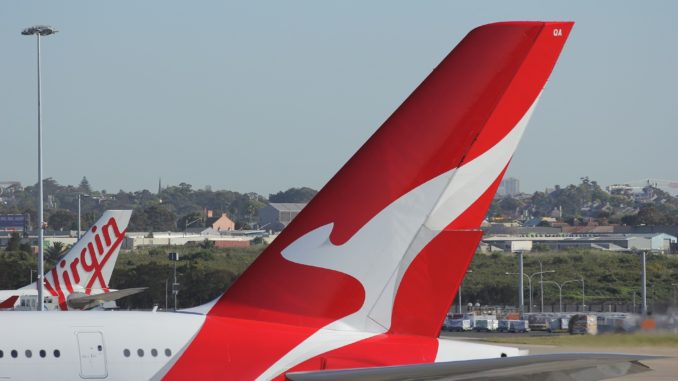 Flugzeug der Airline Qantas