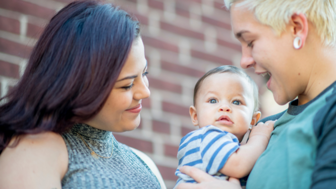 Lesbisches Paar mit Kind