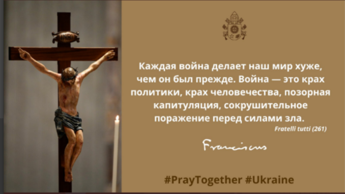 Nachricht von Papst Franziskus in Russisch - Bild: twitter.com/Pontifex