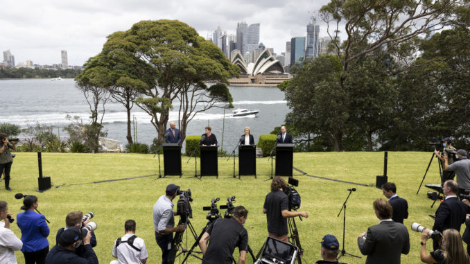 Liz Truss, Ben Wallace, Marise Payne, Peter Dutton - Bild: Simon Dawson / No 10 Downing Street