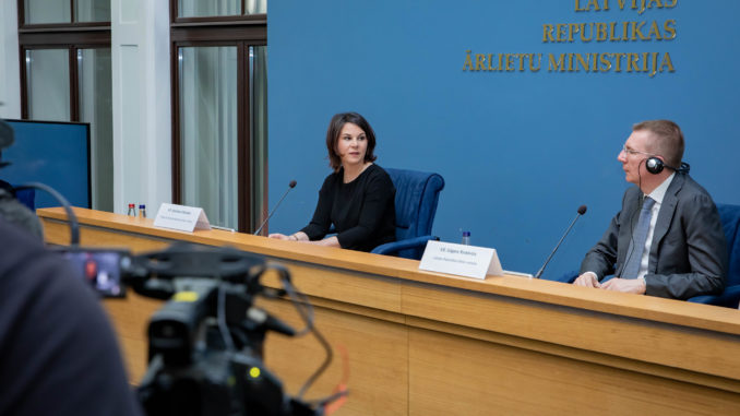 Archivbild: Annalena Baerbock in Lettland - Bild: Kristaps Gulbis, Ārlietu ministrija