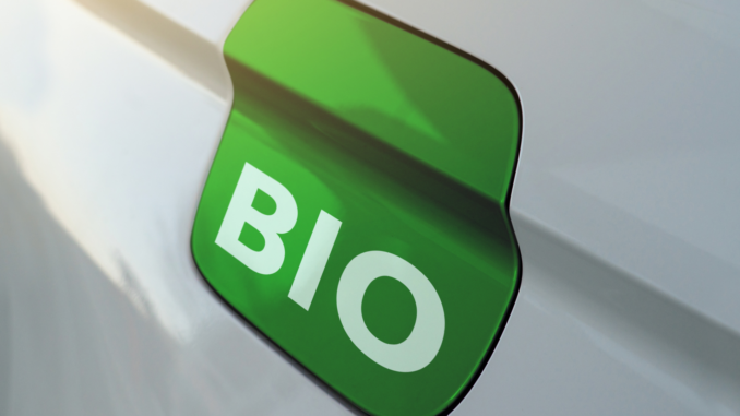 Tankdeckel mit Aufschrift "Bio"