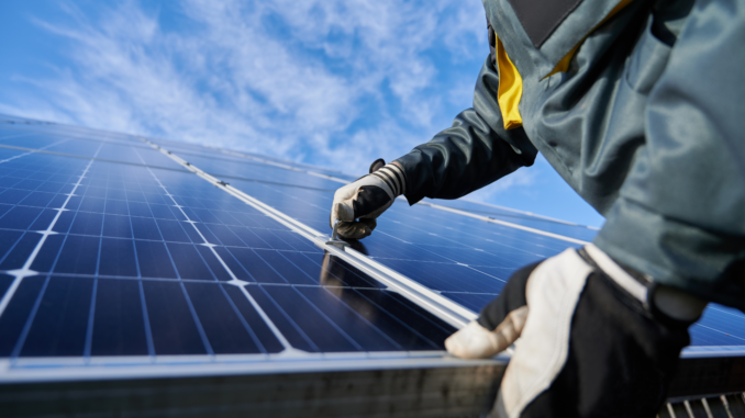 Installation einer Solaranlage