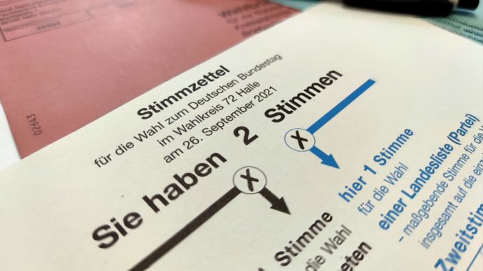 Stimmzettel zur Bundestagswahl 2021 (über dts Nachrichtenagentur)