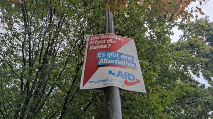 AfD-Wahlplakat zur Landtagswahl Niedersachsen 2022 (über dts Nachrichtenagentur)