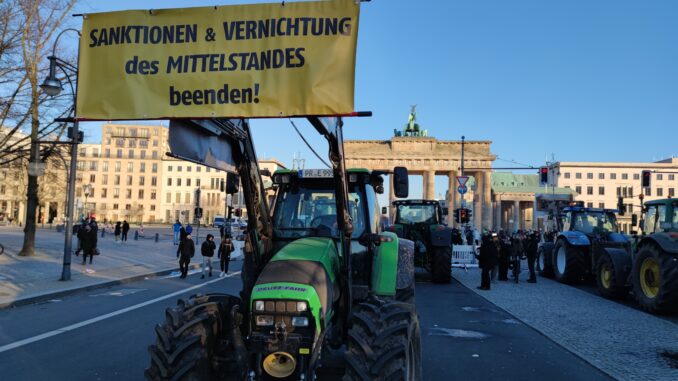 Bauernproteste am 08.01.2024 (via dts Nachrichtenagentur)
