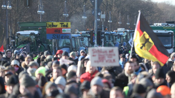 Bauernproteste am 08.01.2024 (via dts Nachrichtenagentur)