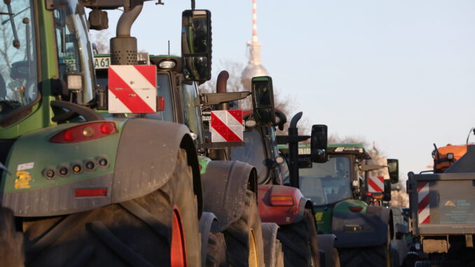 Bauernproteste am 08.01.2024 (via dts Nachrichtenagentur)