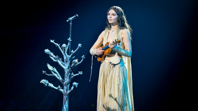 Eva Marija aus Luxemburg mit "Mother Nature" bei den Proben für das Semifinale 2 des Eurovision Song Contest 2026 (über ORF/Klaus Titzer)